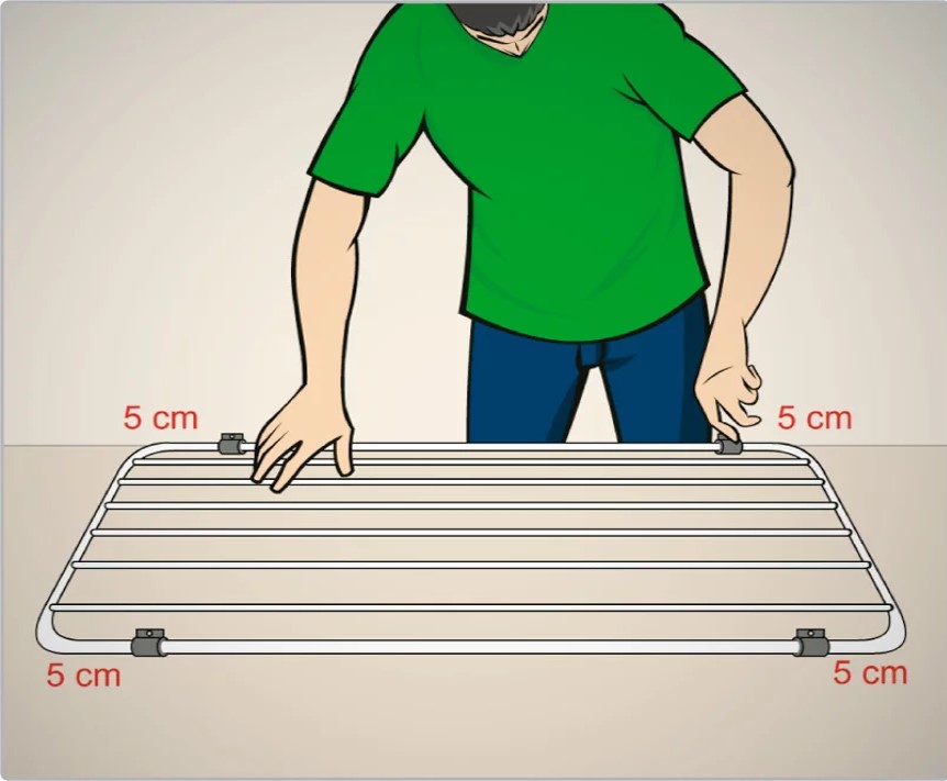 como instalar a braçadeira do varal de teto
